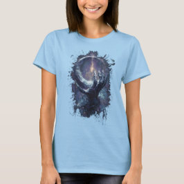 Kosmisches Hand-Dunkel-Fantasy-Frauen-T-Shirt T-Shirt