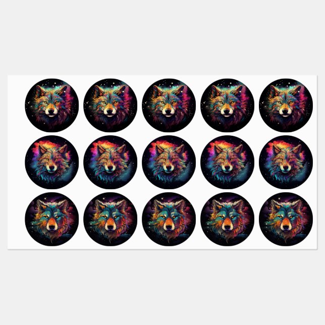 Kosmisches Howl Etiketten (Blatt)