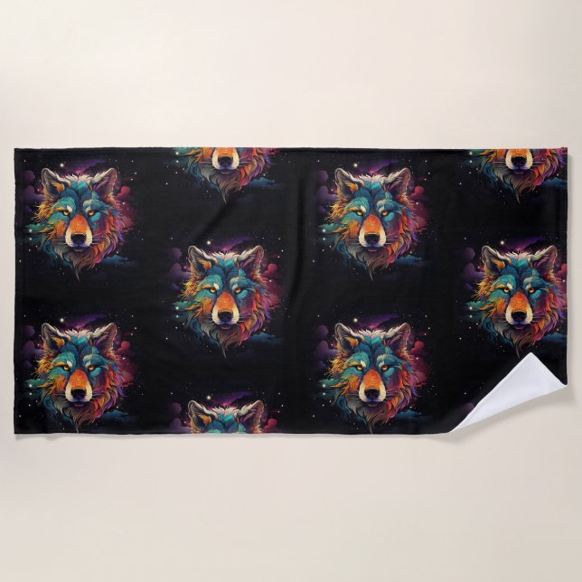 Kosmisches Howl Strandtuch (Vorderseite)