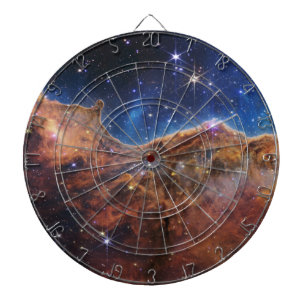 Kosmisches Kliff Carina-Nebel Weltraum-Webb-Telesk Dartscheibe