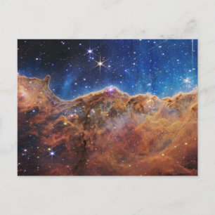 Kosmisches Kliff Carina-Nebel Weltraum-Webb-Telesk Postkarte