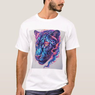 Kosmisches Leopardenportrait mit mystischer Wirkun T-Shirt