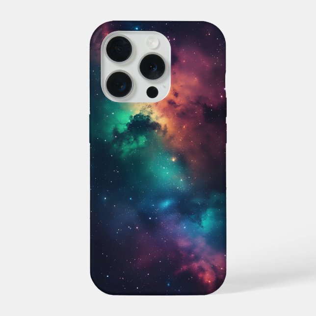 Kosmisches Nebel-Gaming-Design iPhone 15 Pro Hülle (Rückseite)