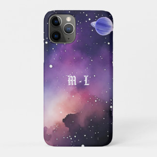 Kosmisches Nebelgalaxie-Foto-Monogramm Anfangsbuch Case-Mate iPhone Hülle