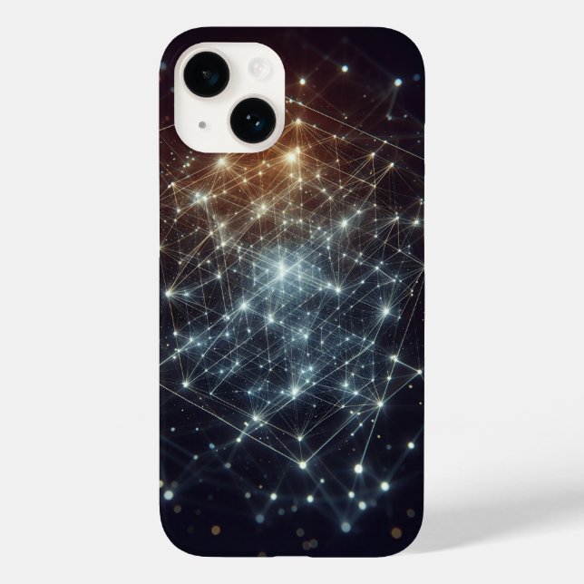 Kosmisches Neuralnetzwerk-Handyhülle - Leuchtender Case-Mate iPhone 14 Hülle (Rückseite)