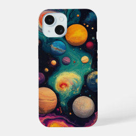Kosmisches Planeten-Handyhülle iPhone 15 Hülle
