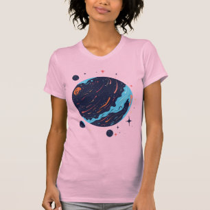 Kosmisches Planeten-Weltraum-Kunst-T-Shirt T-Shirt