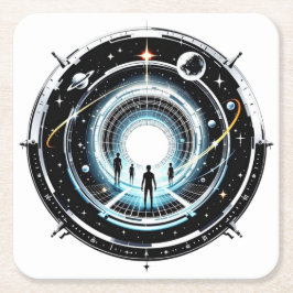 Kosmisches Portal Rechteckiger Pappuntersetzer