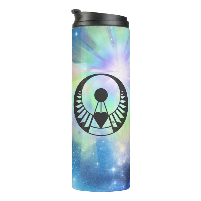Kosmisches Prisma Thermal Tumbler Thermosbecher (Nach rechts gedreht)