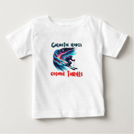 Kosmisches Skiabenteuer im Weltraum Baby T-shirt