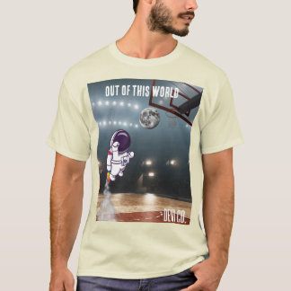 Kosmisches Slam-Dunk-Weiß-T-Shirt. T-Shirt