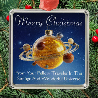 Kosmisches Weihnachtsanhänger-Ornament Ornament Aus Metall