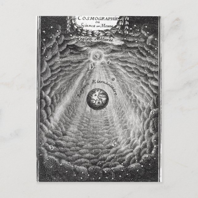 Kosmographie oder Wissenschaft der Welt Postkarte (Vorderseite)