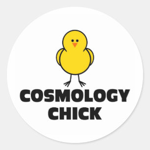 Kosmologie CHick Runder Aufkleber