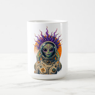 Kosmonaut Alien Langarmshirt Kaffeetasse