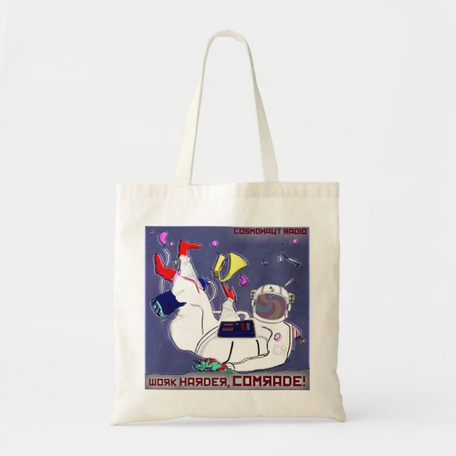 Kosmonaut-Radio-Arbeits-härterer Kamerad Tote Bag Tragetasche (Vorne)