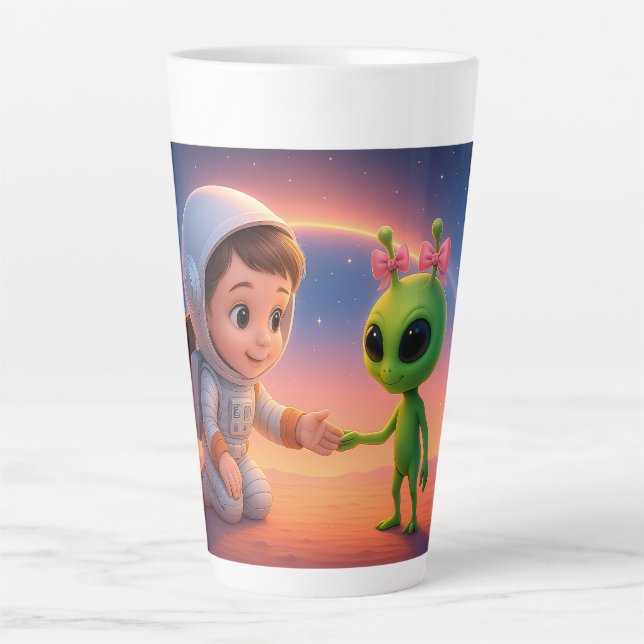 Kosmonautentochter und Außerirdischer Milchtasse (Vorderseite)