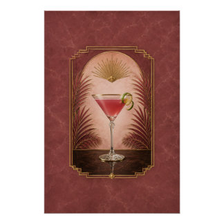 Kosmopolitisches Art Deco Plakat | Bar Kunst Poster