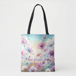 Kosmos-Blume und Kostenvoranschlag Tasche