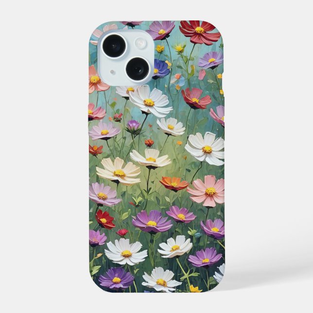 Kosmos-Garten-Abstrakt iPhone 15 Hülle (Rückseite)