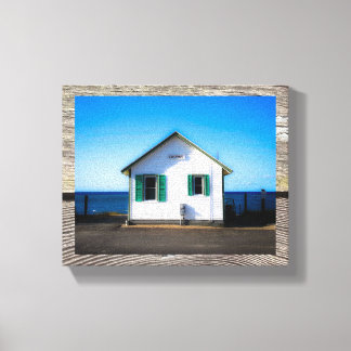 Kosmos-Hütte und Weathered Wood auf Leinwand