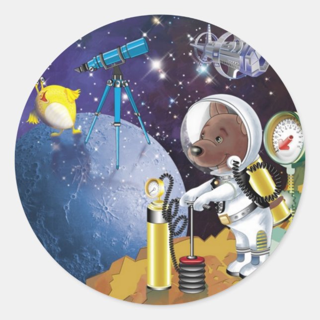 Kosmos Runder Aufkleber (Vorderseite)