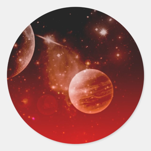 Kosmos, Runder Aufkleber (Vorderseite)