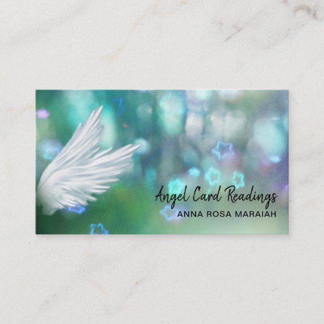 *~* Kosmos Sterne Galaxy Angel Wing Pastel Univers Visitenkarte (Vorderseite)