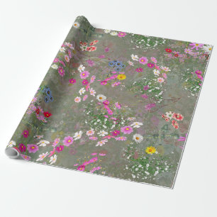 Kosmos-Wildblumen Geschenkpapier