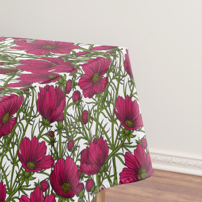Kosmosblumen in Rosa Tischdecke (Beispiel)