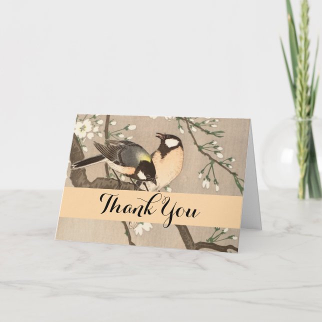 Koson Bird Chickadee Songbird Dankeskarte (Vorderseite)
