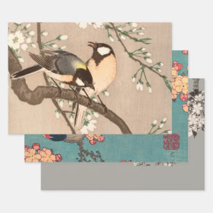 Koson Bird Chickadee Songbird Geschenkpapier Set
