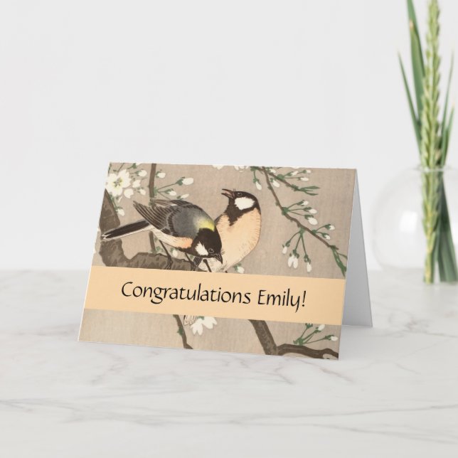 Koson Bird Chickadee Songbird Karte (Vorderseite)