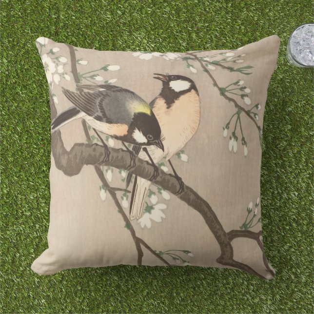Koson Bird Chickadee Songbird Kissen (Gras)