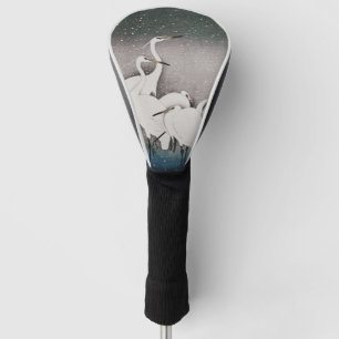 Koson Reiher im Schnee: Vintage-Japan Golf Headcover