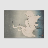 Koson White Egrets Japanischer Crane Winterschnee