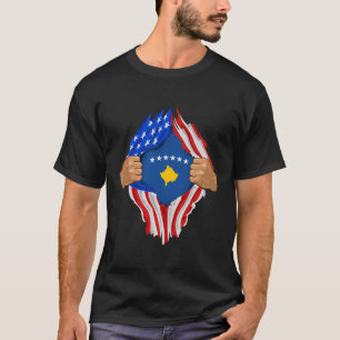 Kosovar Blut in mir Kosovo Flaggengeschenk T-Shirt