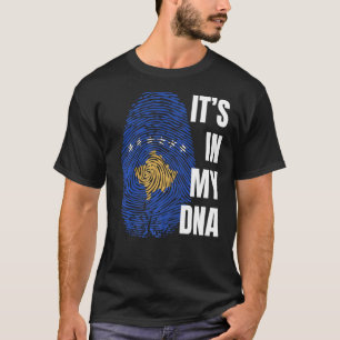 kosovarische Flagge Dna Fingerprint Kosovo T-Shirt