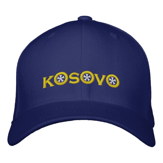 Kosovo bestickte Baseball-Cap Baseballkappe (Vorderseite)