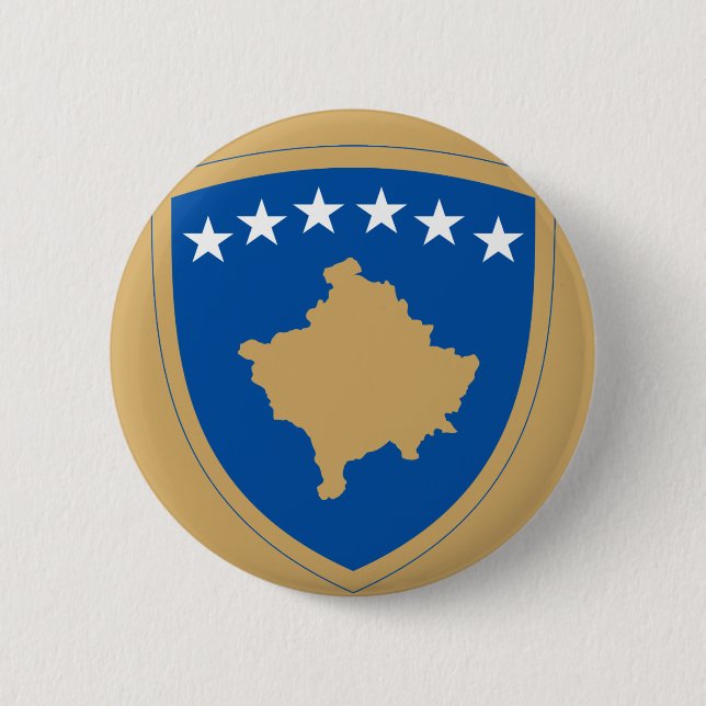 Kosovo-Emblem-Anstecknadel Button (Vorderseite)