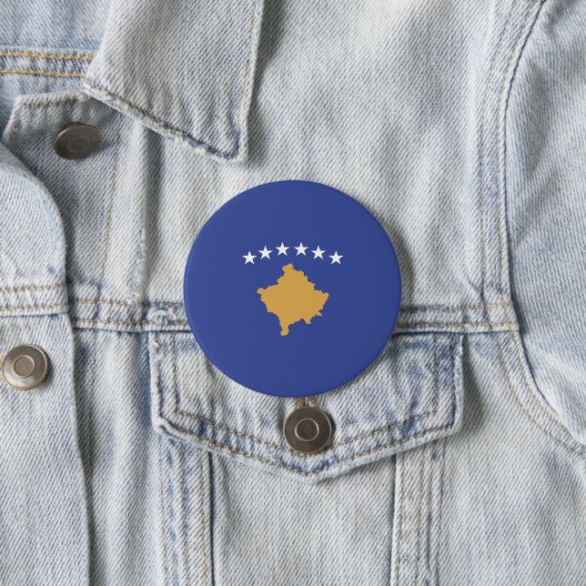 Kosovo-Flagge Button (Beispiel)