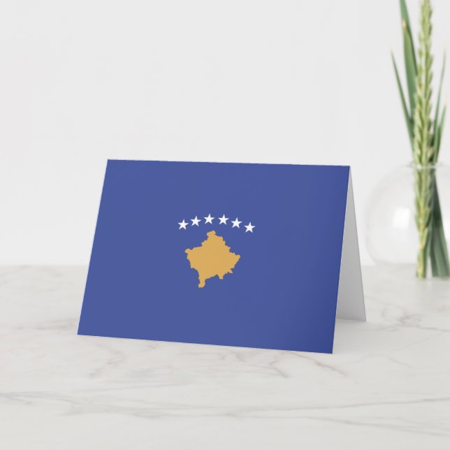 Kosovo-Flagge Dankeskarte (Vorderseite)