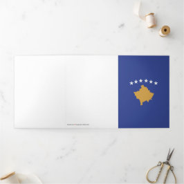 Kosovo-Flagge Dreifach Gefaltete Karte