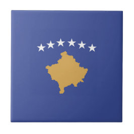 Kosovo-Flagge Fliese