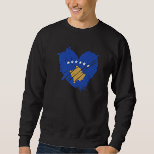 Kosovo-Flagge Ich liebe Kosovo Es ist in meiner DN Sweatshirt