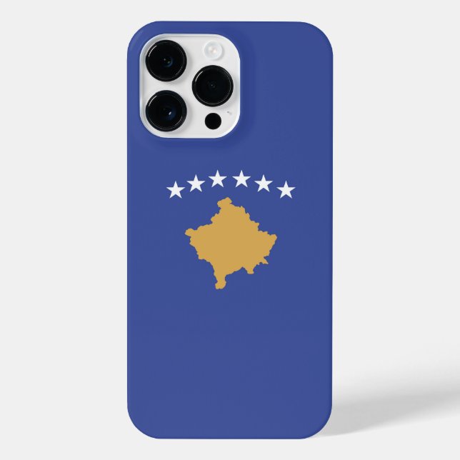 Kosovo-Flagge iPhone 14 Pro Max Hülle (Rückseite)
