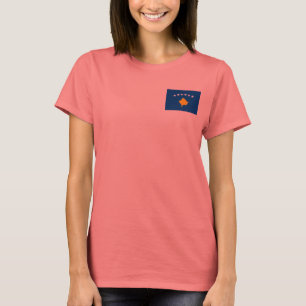 Kosovo-Flagge + Karte T-Shirt