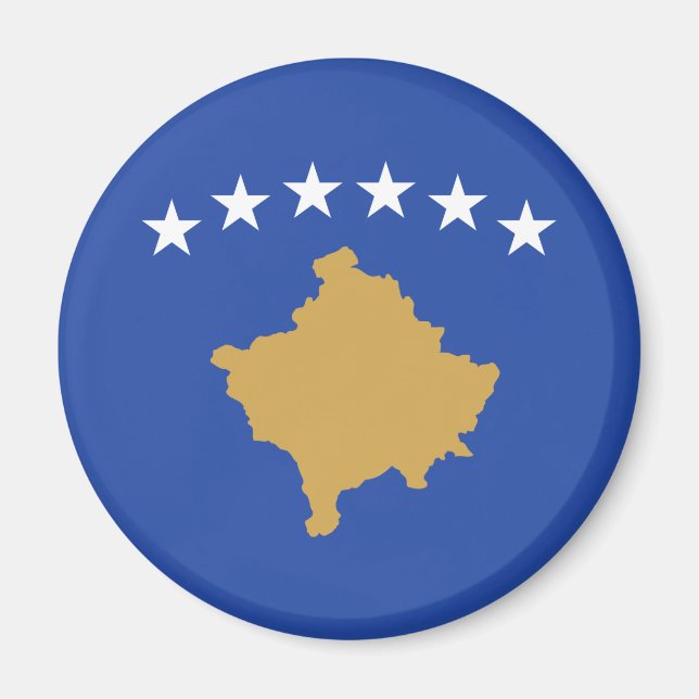 Kosovo-Flagge Magnet (Vorne)
