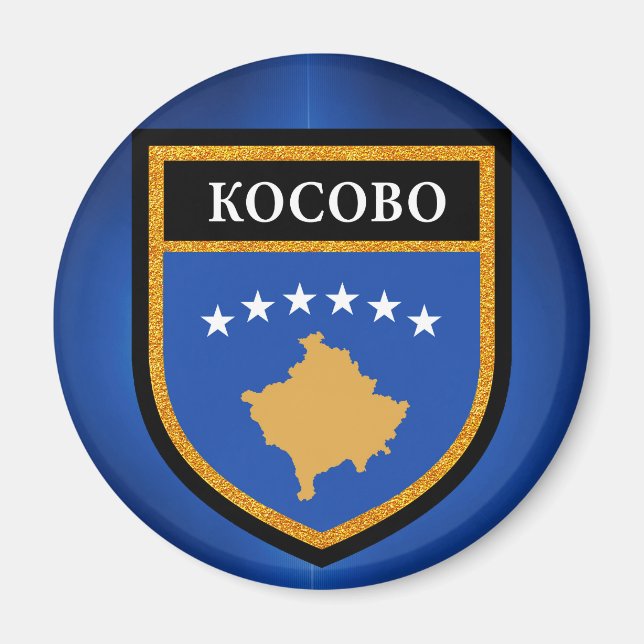 Kosovo-Flagge Magnet (Vorne)
