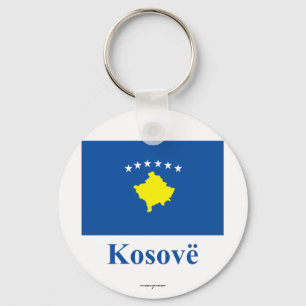 Kosovo-Flagge mit Namen auf Albaner Schlüsselanhänger